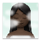 Woman in Steamy Room- Dark Skin Tone emoji on LG